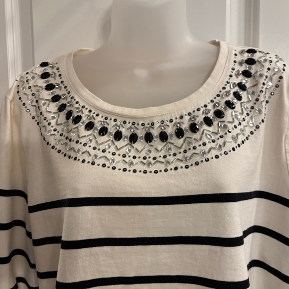 Talbots embellished Christmas top size 2X - Picture 2 of 6